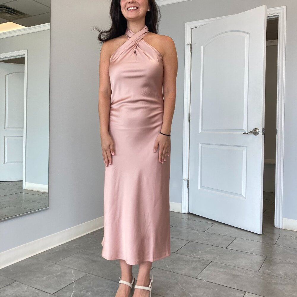 Show Me Your Mumu, Jasmine Halter Mini, Rose Gold